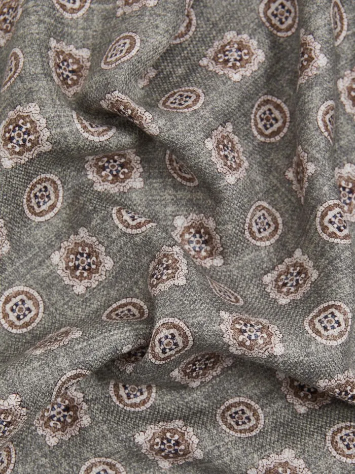 Men Reiss Ties and Pocket Squares Tindari Silk Reversible Pocket Square Sage Melange