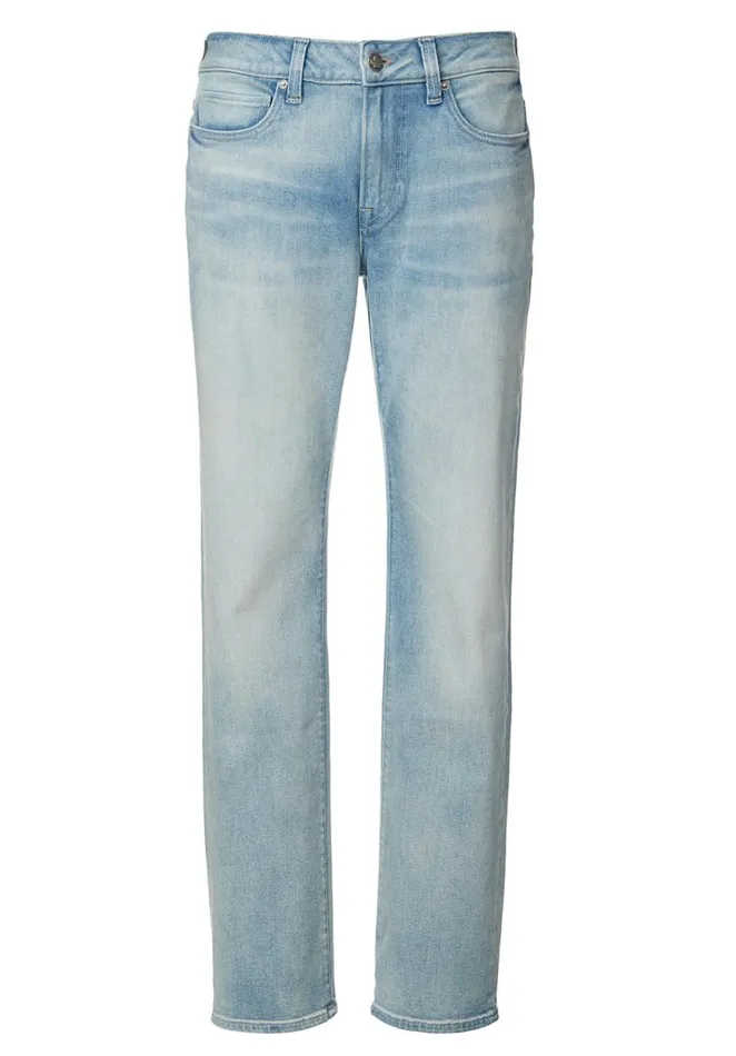 Men Relaxed Straight Driven Bleached Jeans Indigo Buffalo David Bitton Relaxed Straight Driven