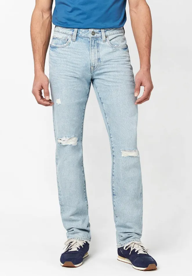 Men Relaxed Straight Driven Sanded Jeans Indigo Buffalo David Bitton Relaxed Straight Driven