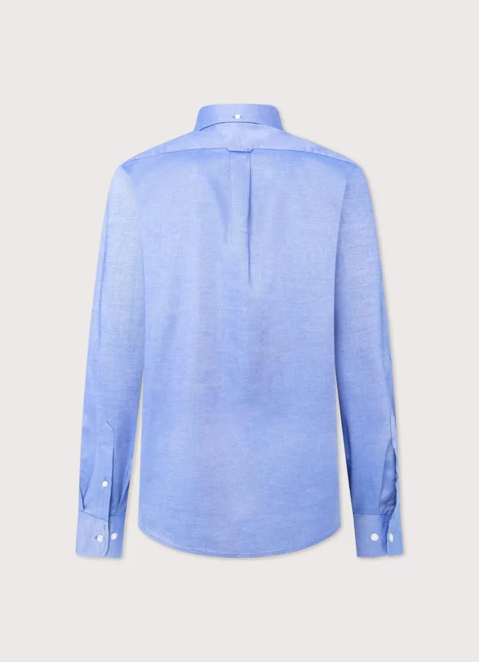 Men Shirts Faonnable Regular Fit Front Pocket Oxford Shirt Naval Blue