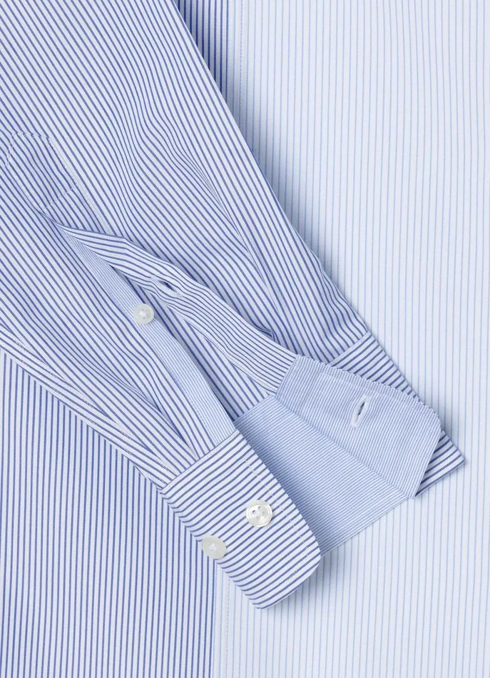 Men Shirts Faonnable Regular Fit Striped Shirt Naval Blue