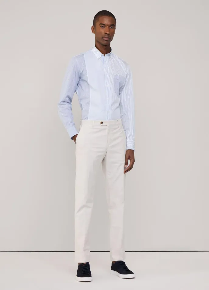 Men Shirts Faonnable Regular Fit Striped Shirt Naval Blue