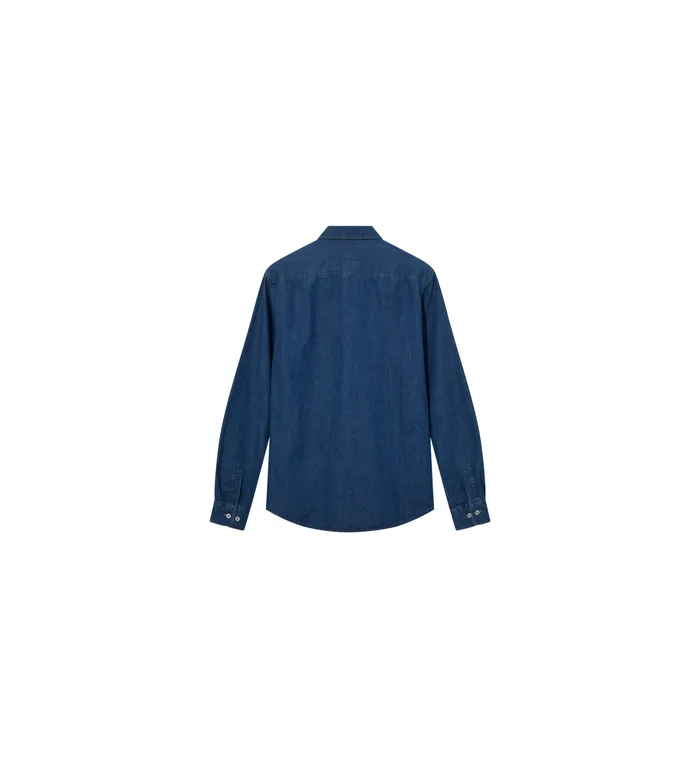 Men Shirts MOS MOSH MMGGibson Spring Denim Shirt Blue Denim