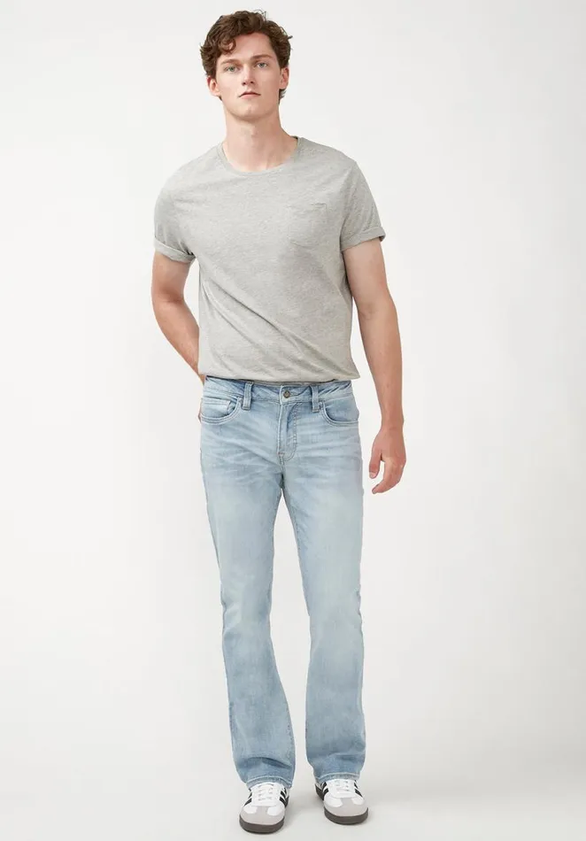 Men Slim Bootcut King Bleached Jeans Indigo Buffalo David Bitton Bootcut King And Relaxed Boot Game