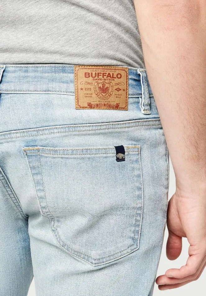 Men Slim Bootcut King Bleached Jeans Indigo Buffalo David Bitton Bootcut King And Relaxed Boot Game