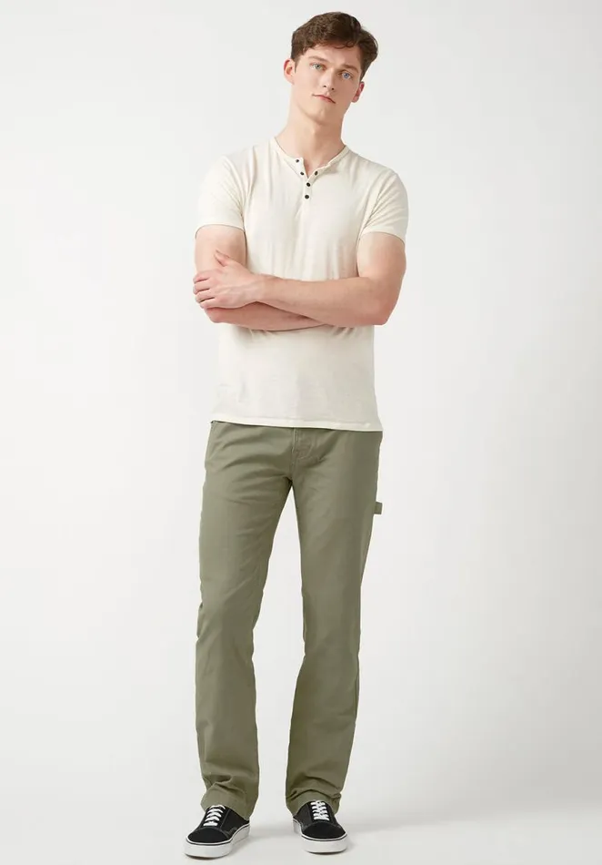 Men Straight Six Olive Green Men039s Carpenter Pants Olive Buffalo David Bitton Pants