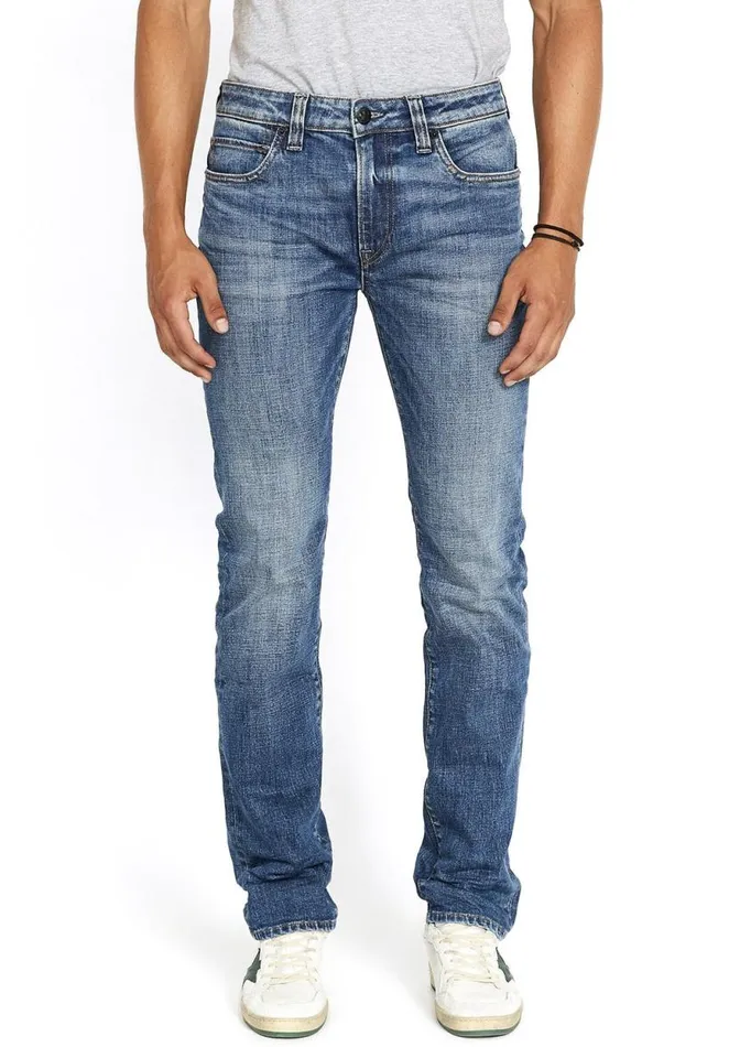 Men Straight Six Sanded Blue Jeans Indigo Buffalo David Bitton Straight Six