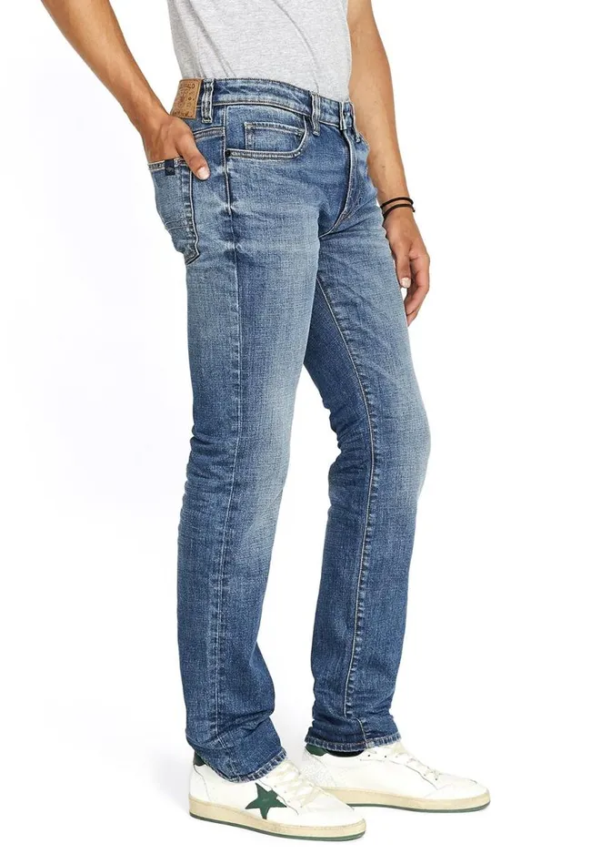 Men Straight Six Sanded Blue Jeans Indigo Buffalo David Bitton Straight Six