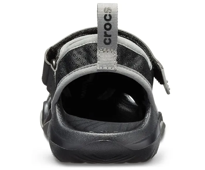 Men Swiftwater Mesh Deck Sandal Black Crocs Sandals