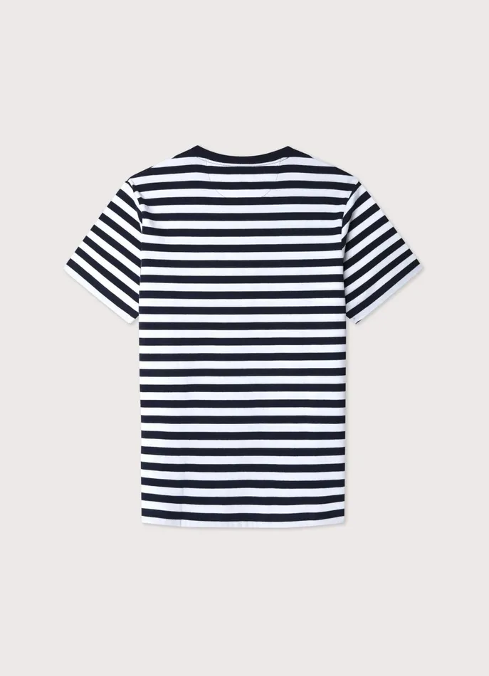 Men TShirts and Sweatshirts Faonnable Regular Fit Nautical Striped TShirt Marine Blue