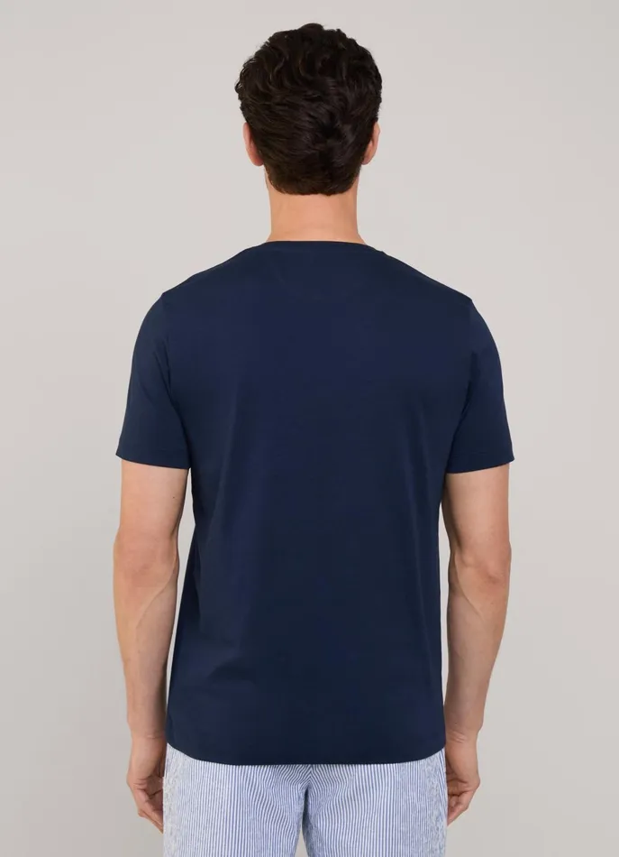 Men TShirts and Sweatshirts Faonnable Regular Fit Pima TShirt Marine Blue