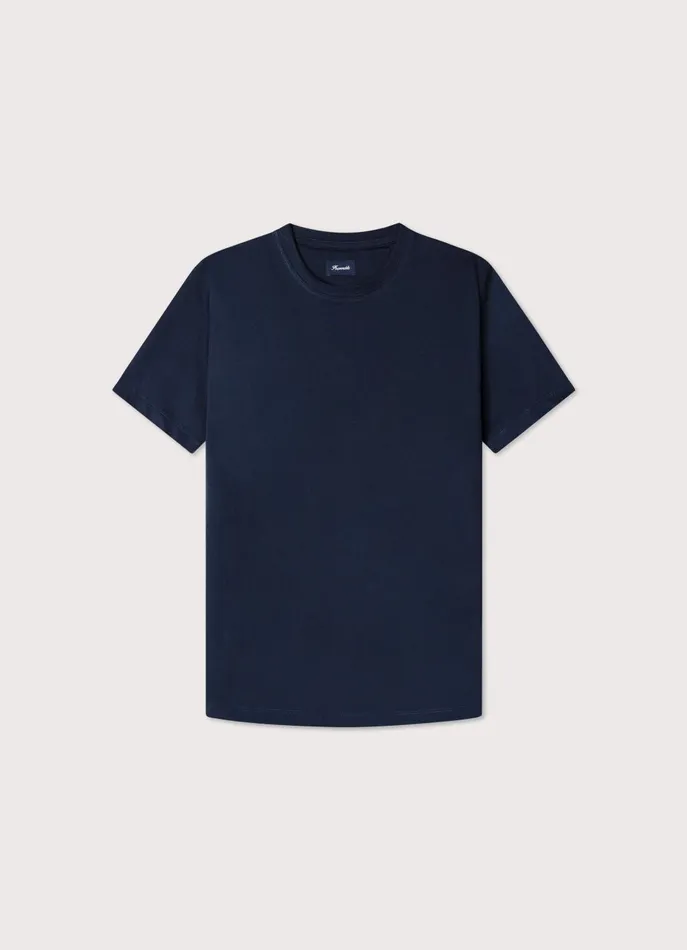 Men TShirts and Sweatshirts Faonnable Regular Fit Pima TShirt Marine Blue