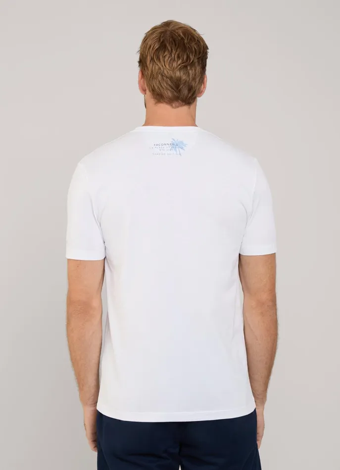 Men TShirts and Sweatshirts Faonnable Regular Fit Saint Tropez TShirt White