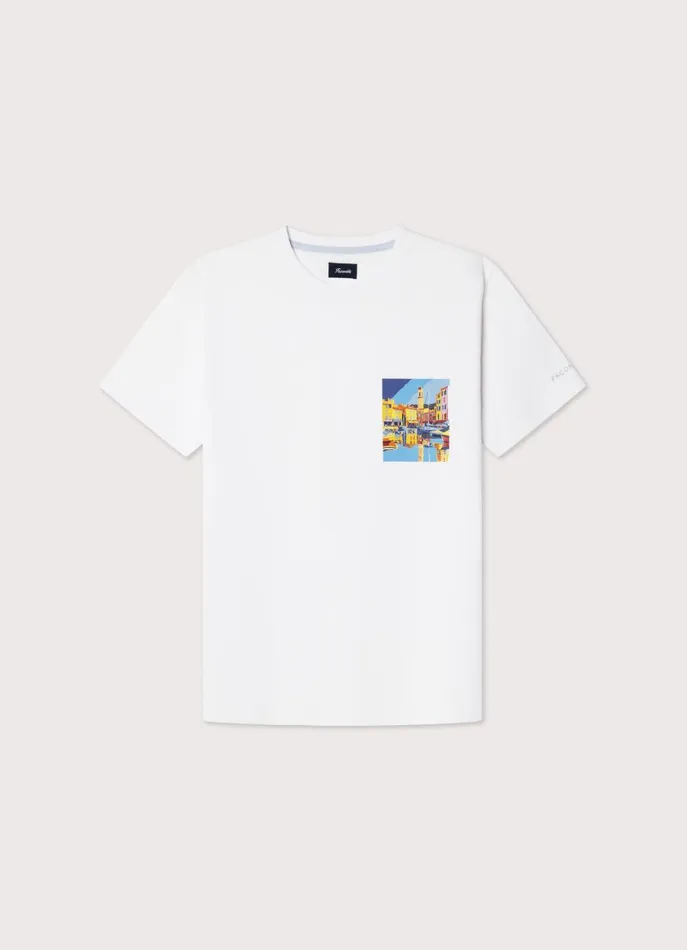 Men TShirts and Sweatshirts Faonnable Regular Fit Saint Tropez TShirt White