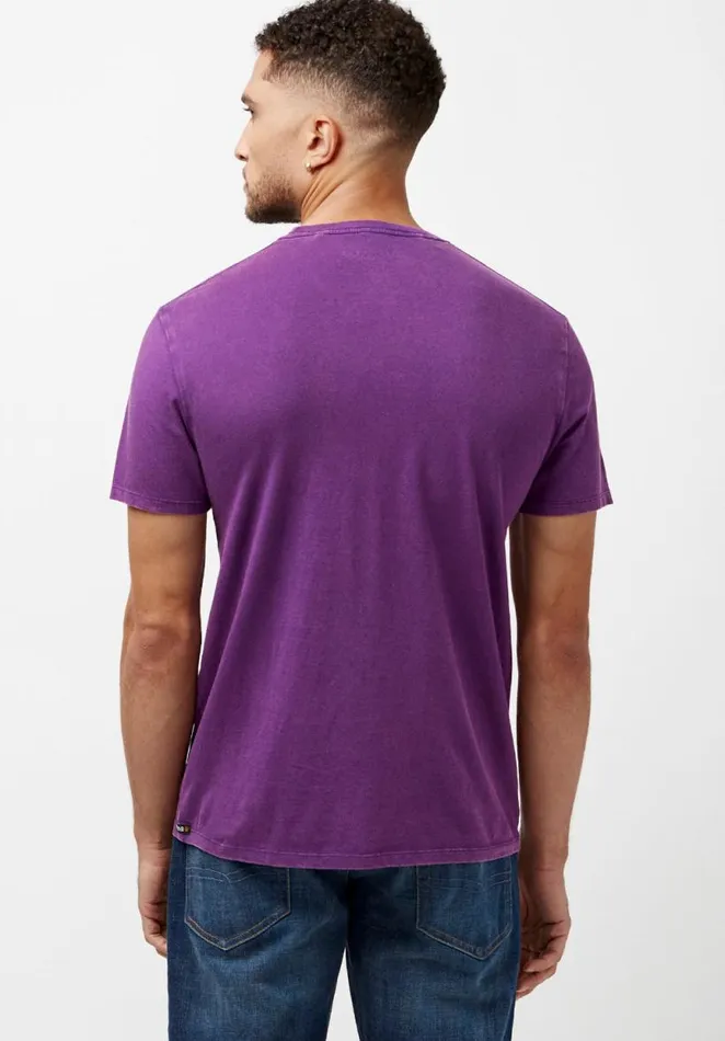 Men Tabiss Acid Wash TShirt Petunia Buffalo David Bitton Tops and Tees