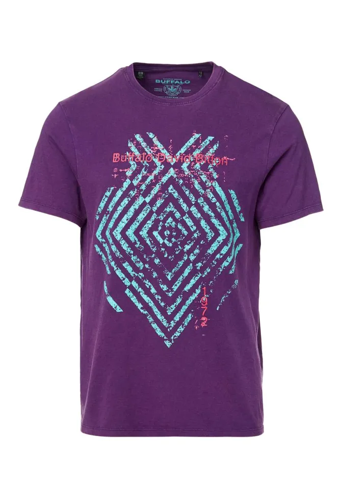 Men Tabiss Acid Wash TShirt Petunia Buffalo David Bitton Tops and Tees