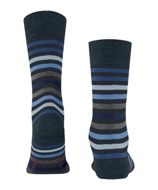 Men Tinted Stripe Men Socks Dark Navy FALKE Socks