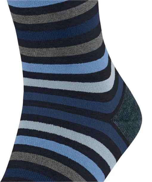 Men Tinted Stripe Men Socks Dark Navy FALKE Socks