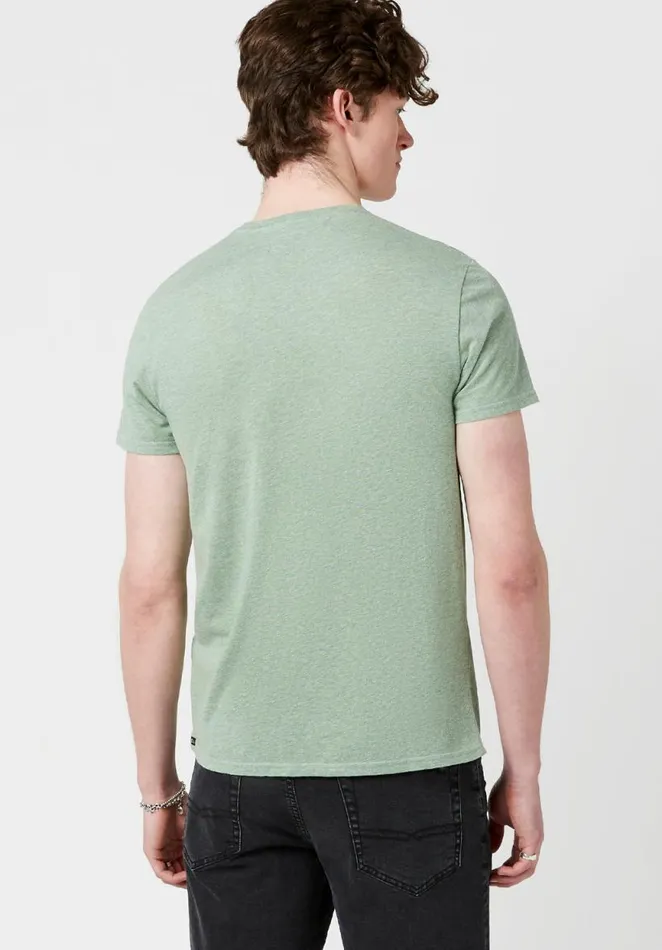 Men Tiwedy Snow Slub TShirt Granite Green Buffalo David Bitton Tops and Tees