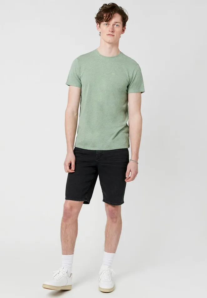 Men Tiwedy Snow Slub TShirt Granite Green Buffalo David Bitton Tops and Tees