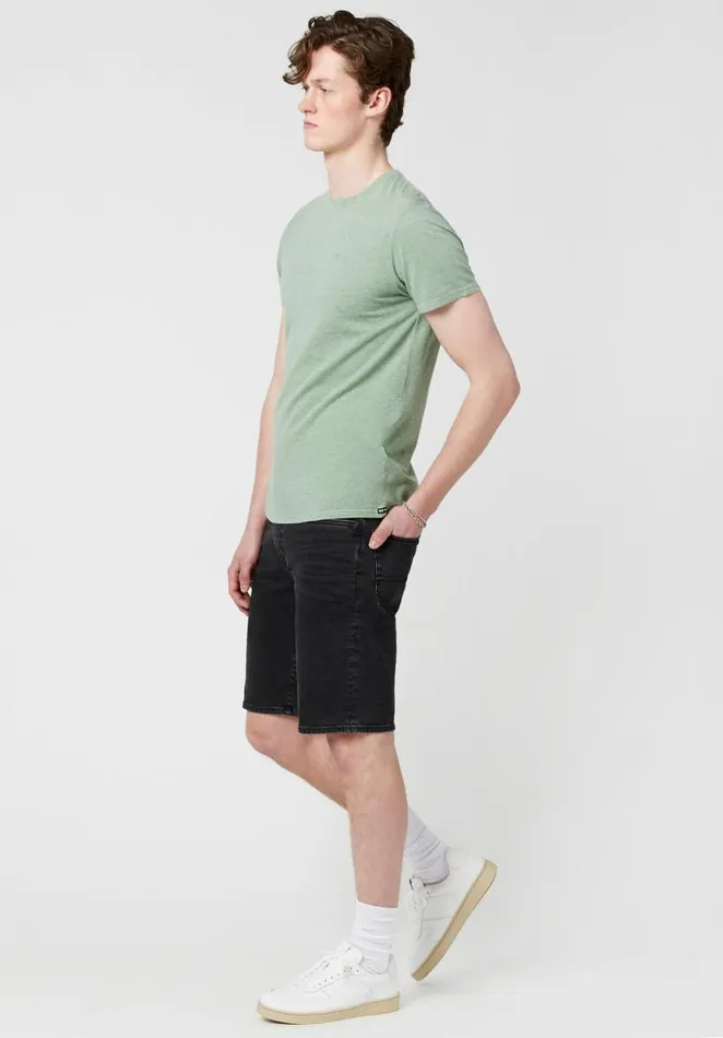 Men Tiwedy Snow Slub TShirt Granite Green Buffalo David Bitton Tops and Tees