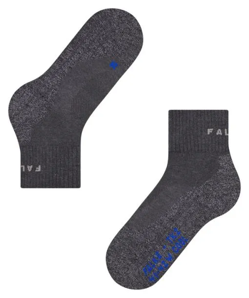 Men TK2 Explore Cool Short Men Trekking Short Sock Asphalt Mel FALKE Hiking Socks