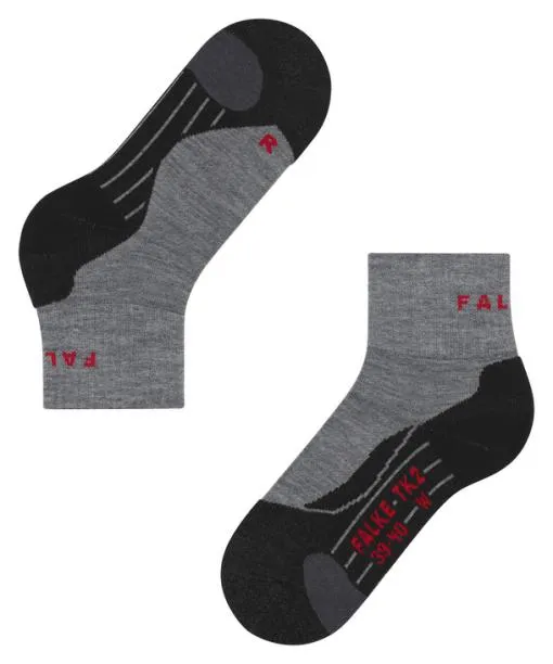 Men TK2 Explore Short Men Trekking Short Sock Light Grey FALKE Hiking Socks