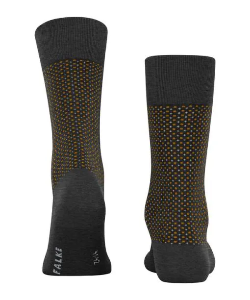 Men Uptown Tie Men Socks Anthracite Mel FALKE Socks