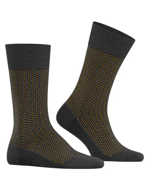 Men Uptown Tie Men Socks Anthracite Mel FALKE Socks
