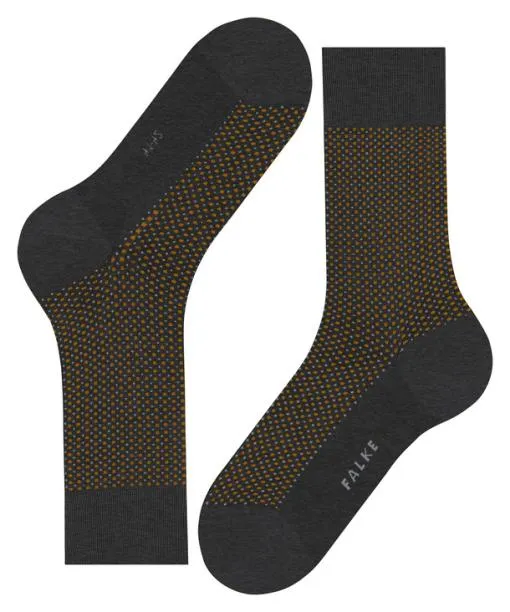 Men Uptown Tie Men Socks Anthracite Mel FALKE Socks