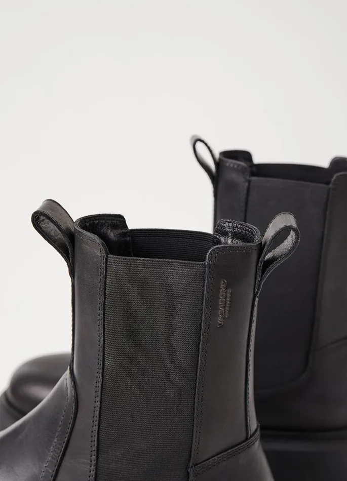 Men Vagabond Boots JEFF BOOTS Black Leather