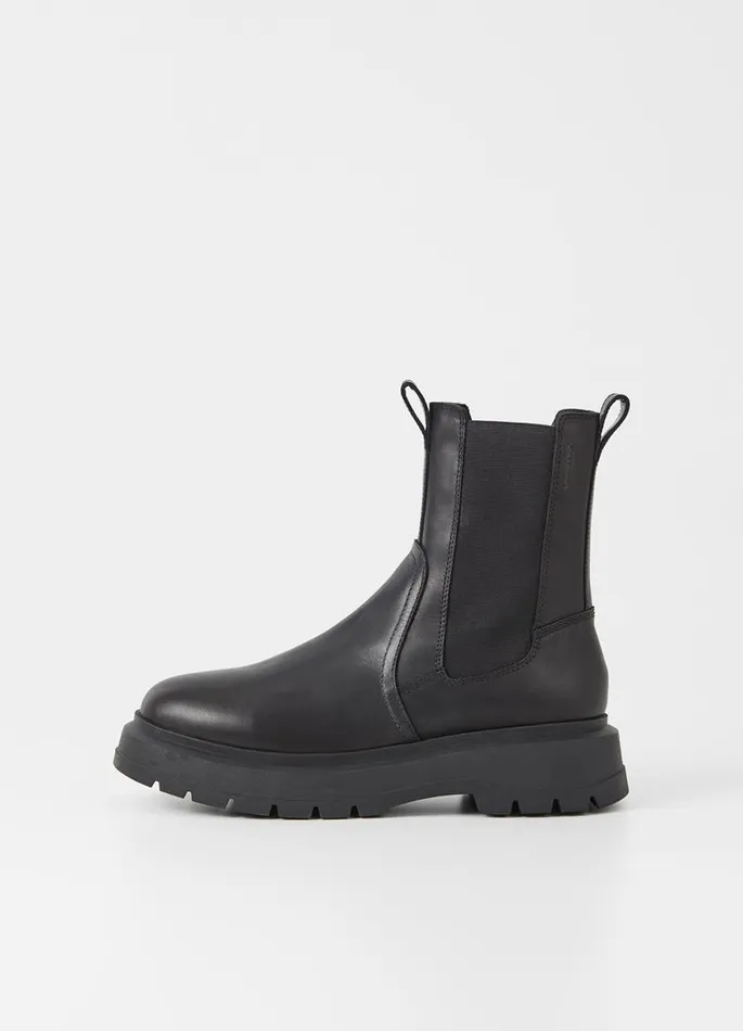 Men Vagabond Boots JEFF BOOTS Black Leather