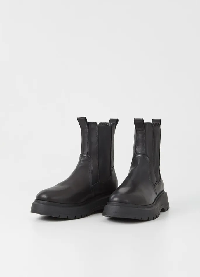 Men Vagabond Boots JEFF BOOTS Black Leather