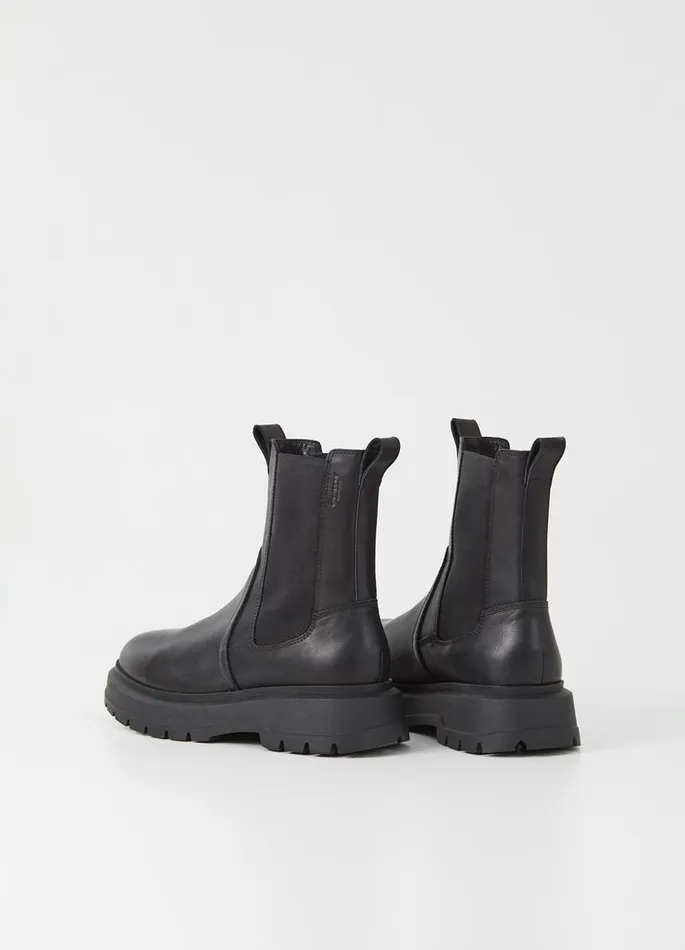Men Vagabond Boots JEFF BOOTS Black Leather