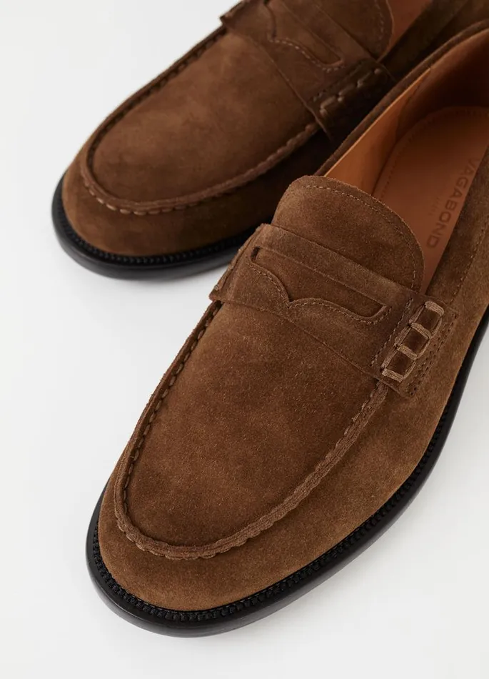 Men Vagabond Loafers STEVEN LOAFER Brown Suede