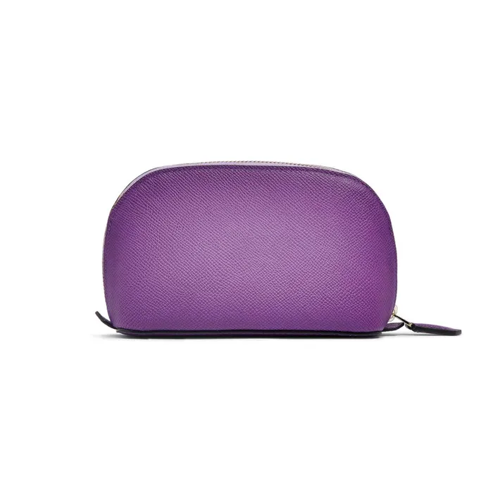 MenWomen Purple Saffiano Leather Pouch Santoni Small Leather Goods