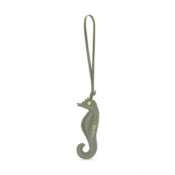 MenWomen Yellow SeaHorse Charm Santoni Small Leather Goods