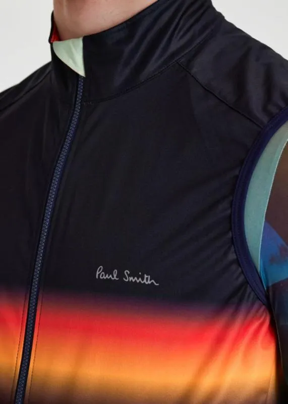 Mens 039Artist Stripe Gradient039 Cycling Gilet Paul Smith Coats and Jackets Mens 039Artist Stripe Gradient039 Cycling Gilet Paul Smith Coats and Jackets