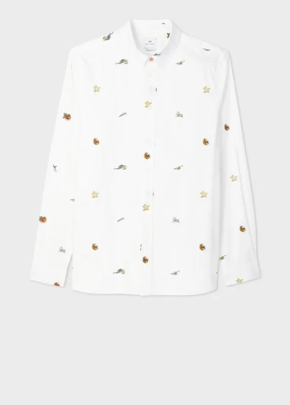 Mens 039Sea Icons039 Cotton Oxford Shirt Paul Smith Shirts