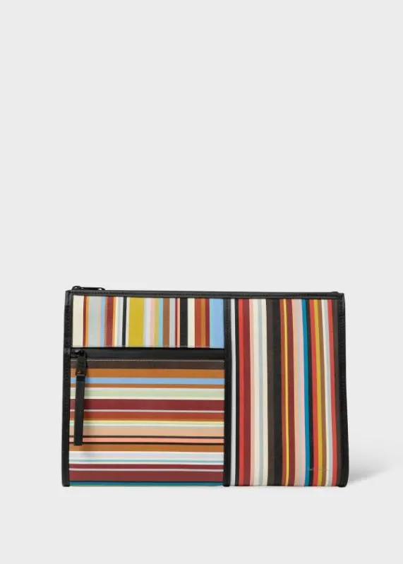 Mens 039Signature Stripe039 Document Case Paul Smith Bags