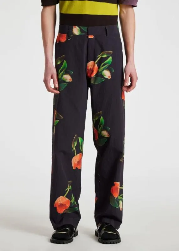 Mens 039Tulip039 Print Nylon Trousers Paul Smith Pants Mens 039Tulip039 Print Nylon Trousers Paul Smith Pants
