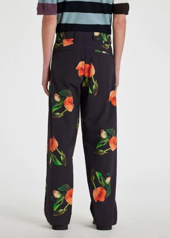 Mens 039Tulip039 Print Nylon Trousers Paul Smith Pants Mens 039Tulip039 Print Nylon Trousers Paul Smith Pants