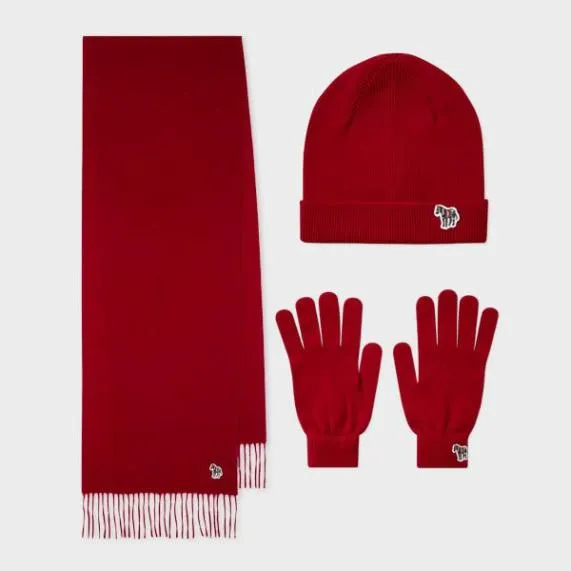 Mens 039Zebra039 Hat Gloves and Scarf Gift SetLambswool Zebra ScarfWool Zebra Logo Beanie HatZebra Logo Wool Gloves Paul Smith Hats and Gloves Mens 039Zebra039 Hat Gloves and Scarf Gift SetLambswool Zebra ScarfWool Zebra Logo Beanie HatZebra Logo Wool Gloves Paul Smith Hats and Gloves