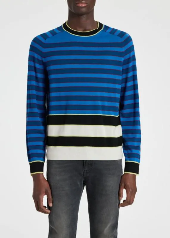 Mens Colour Stripe Contrast Sweater Paul Smith Sweaters Mens Colour Stripe Contrast Sweater Paul Smith Sweaters