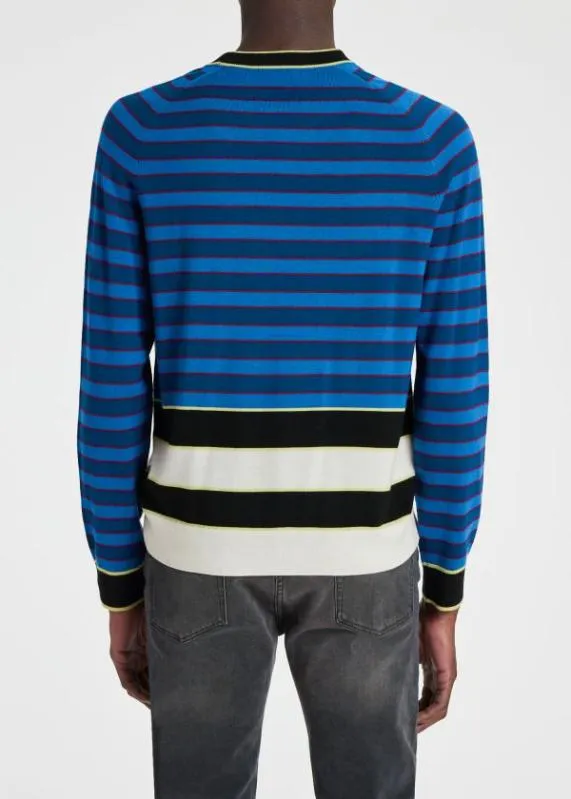 Mens Colour Stripe Contrast Sweater Paul Smith Sweaters Mens Colour Stripe Contrast Sweater Paul Smith Sweaters