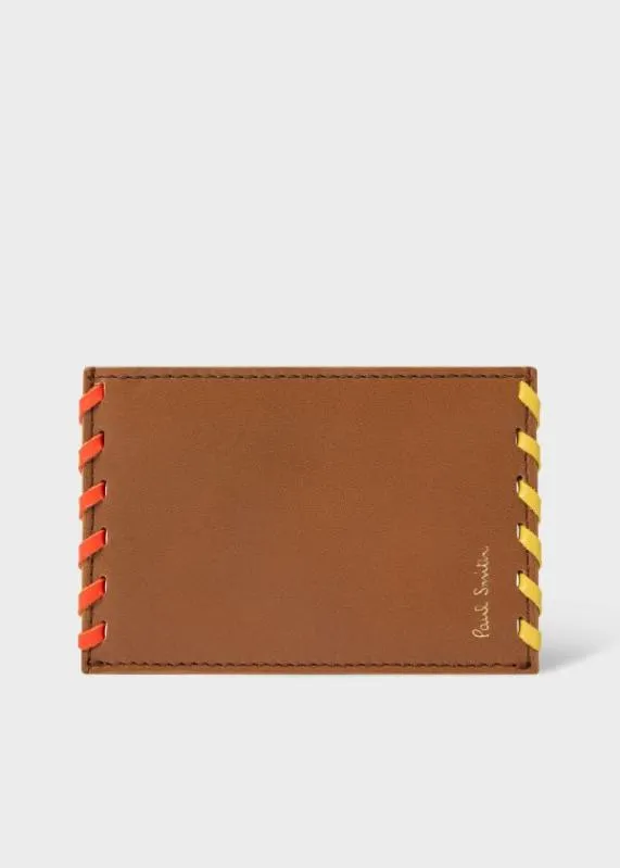 Mens Contrast Stitch Credit Card Holder Paul Smith Wallets