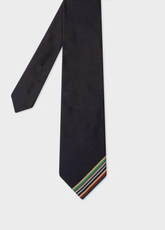 Mens Embroidered Stripe Tie Paul Smith Ties