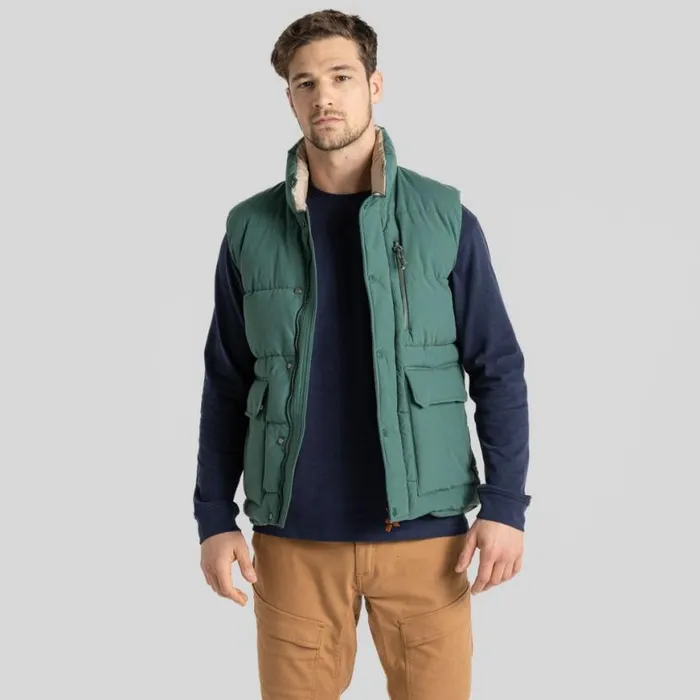 Mens Gilets Craghoppers Burren Vest Evergreen
