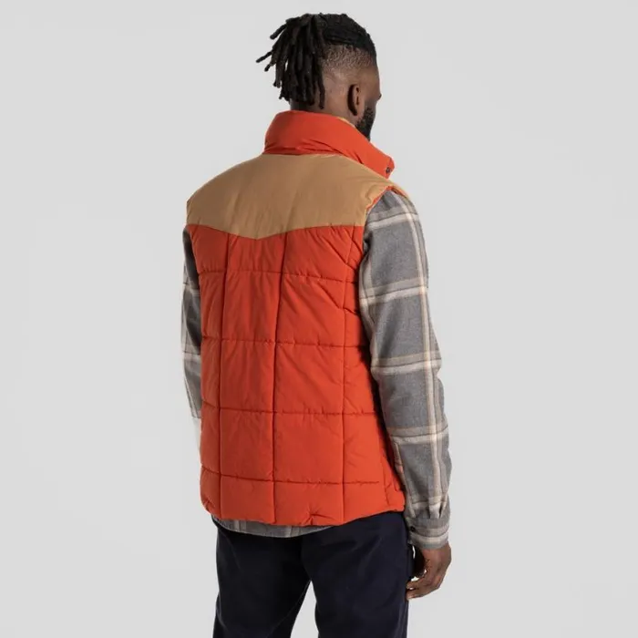 Mens Gilets Craghoppers Greysen Insulating Vest Carnelian Orange Mens Gilets Craghoppers Greysen Insulating Vest Carnelian Orange
