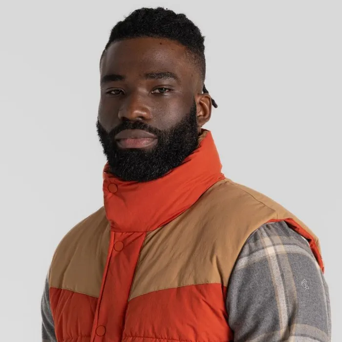 Mens Gilets Craghoppers Greysen Insulating Vest Carnelian Orange Mens Gilets Craghoppers Greysen Insulating Vest Carnelian Orange